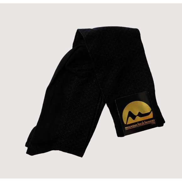 Mountain High Hosiery Other - Mountain High Mens Dress Socks Size 9-11 Black Small Dot Pattern Cotton Nylon